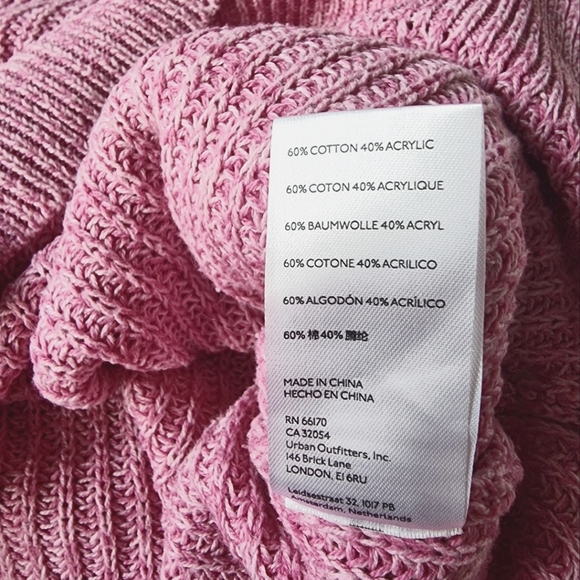 BDG Oversized Drop Shoulder Button Down V-Neck Cotton Blend Cardigan - Picture 8 of 9